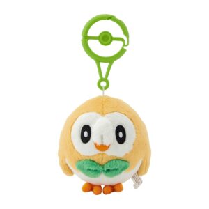 Plush keychain of Rowlet from Pokémon Center